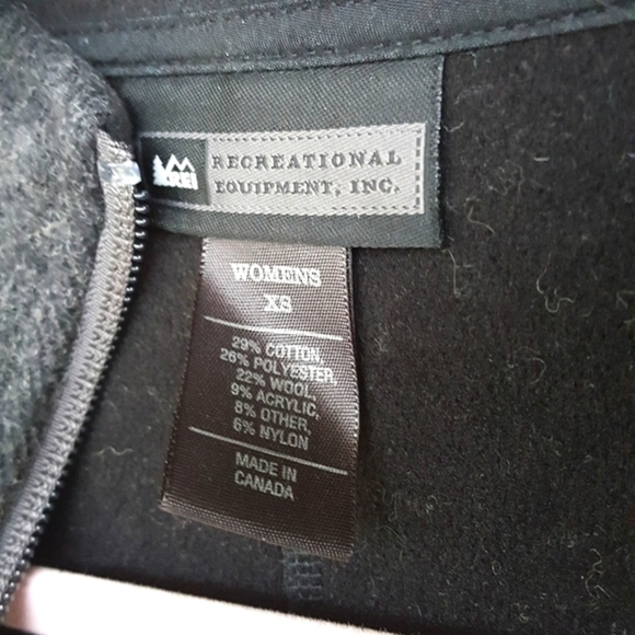 🏕 XS REI VINTAGE WOOL FLEECE COLD WEATHER TRAIL HIKING BASE LAYERING JACKET - Picture 12 of 12